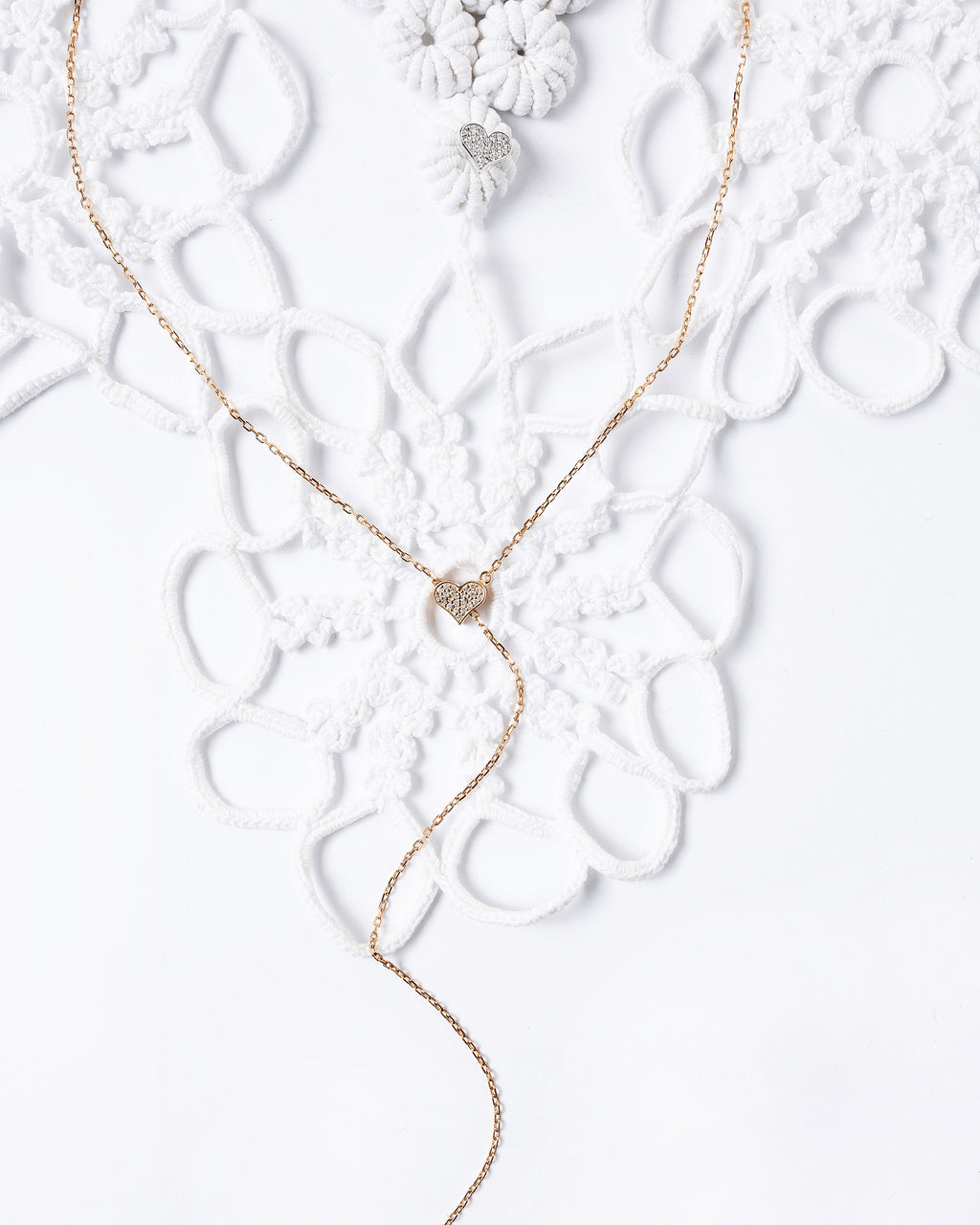 Diamond Heart Transformer Necklace