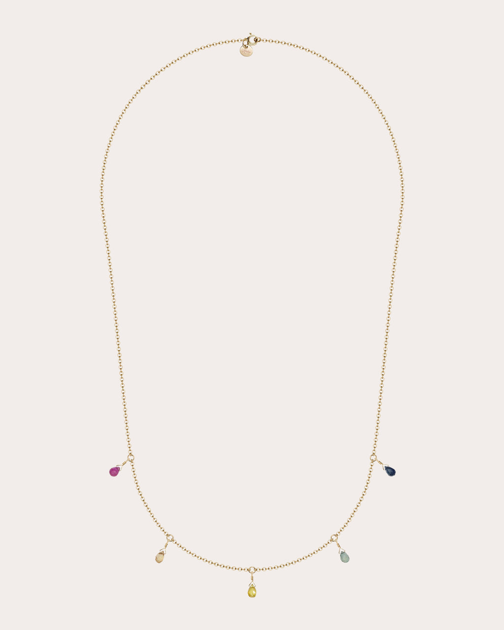 Rainbow Sapphire Luna Necklace