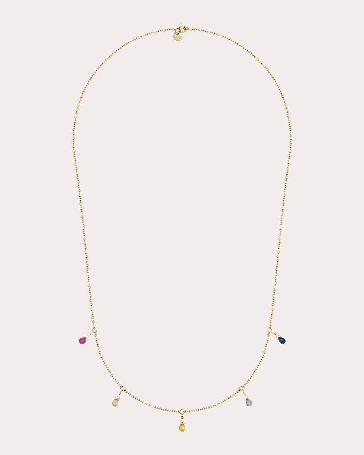 Rainbow Sapphire Luna Necklace