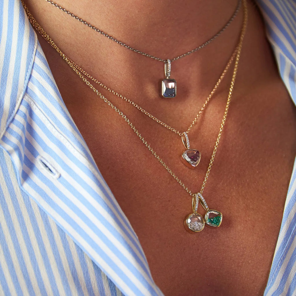 Ruby & Diamond Naipe Shaker Pendant
