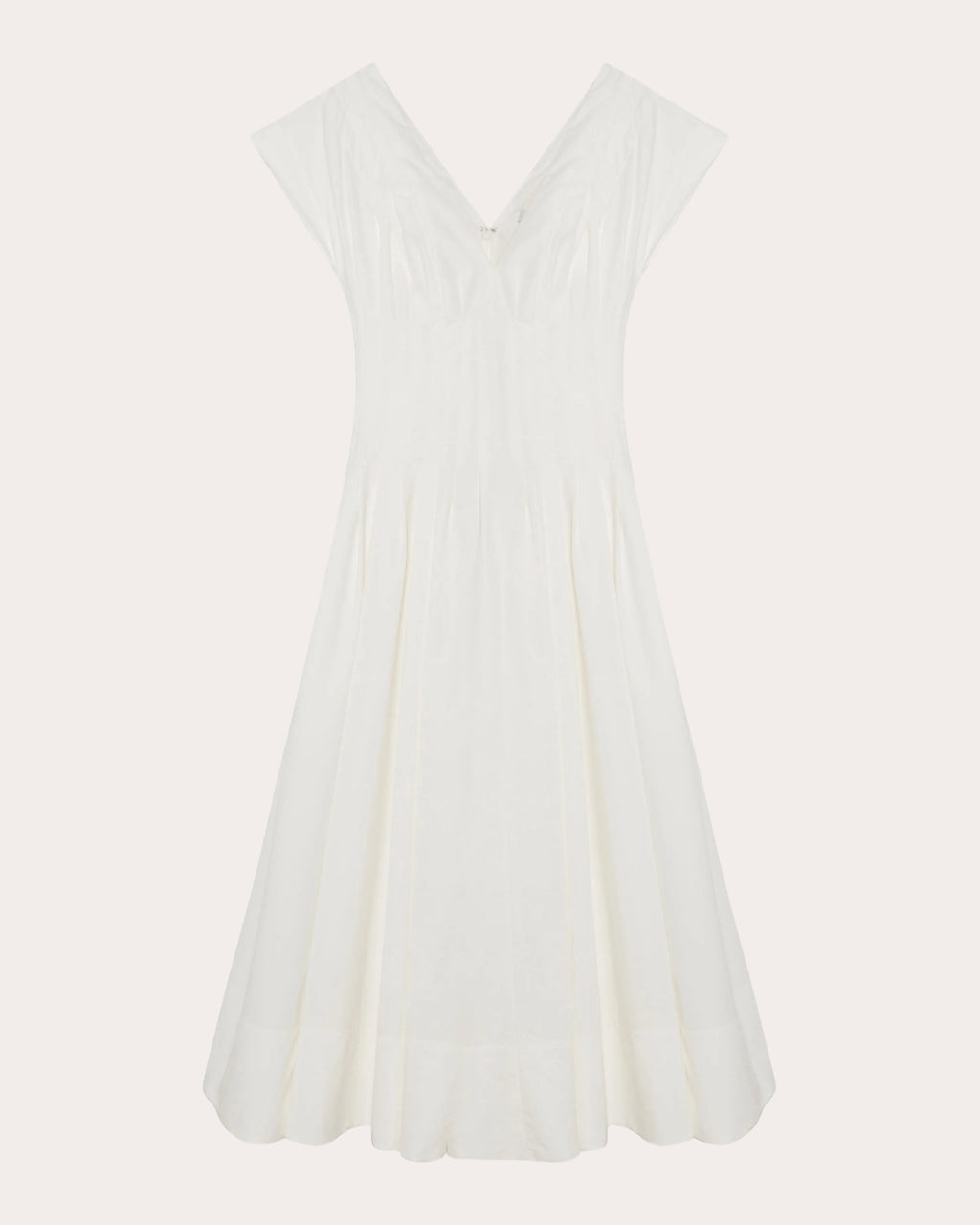 Nina Pleated Faille Midi Dress