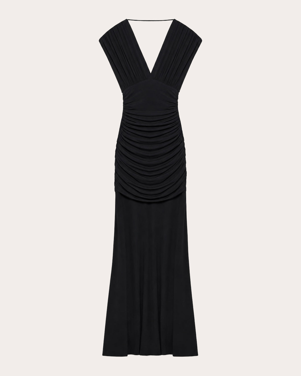 Norvelle Ruched Jersey Empire Gown