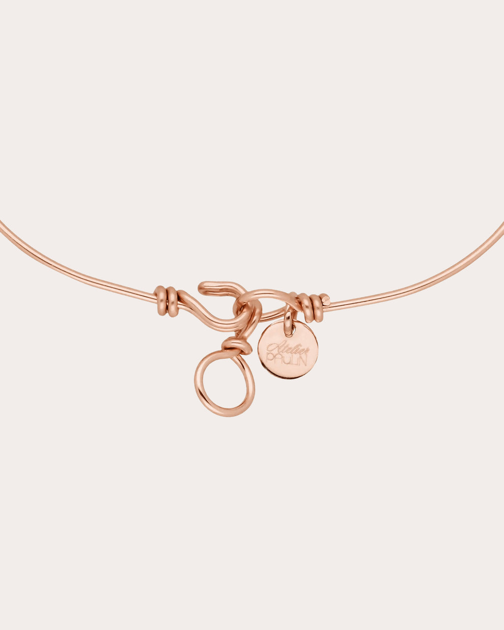 Nude Hammered Bangle