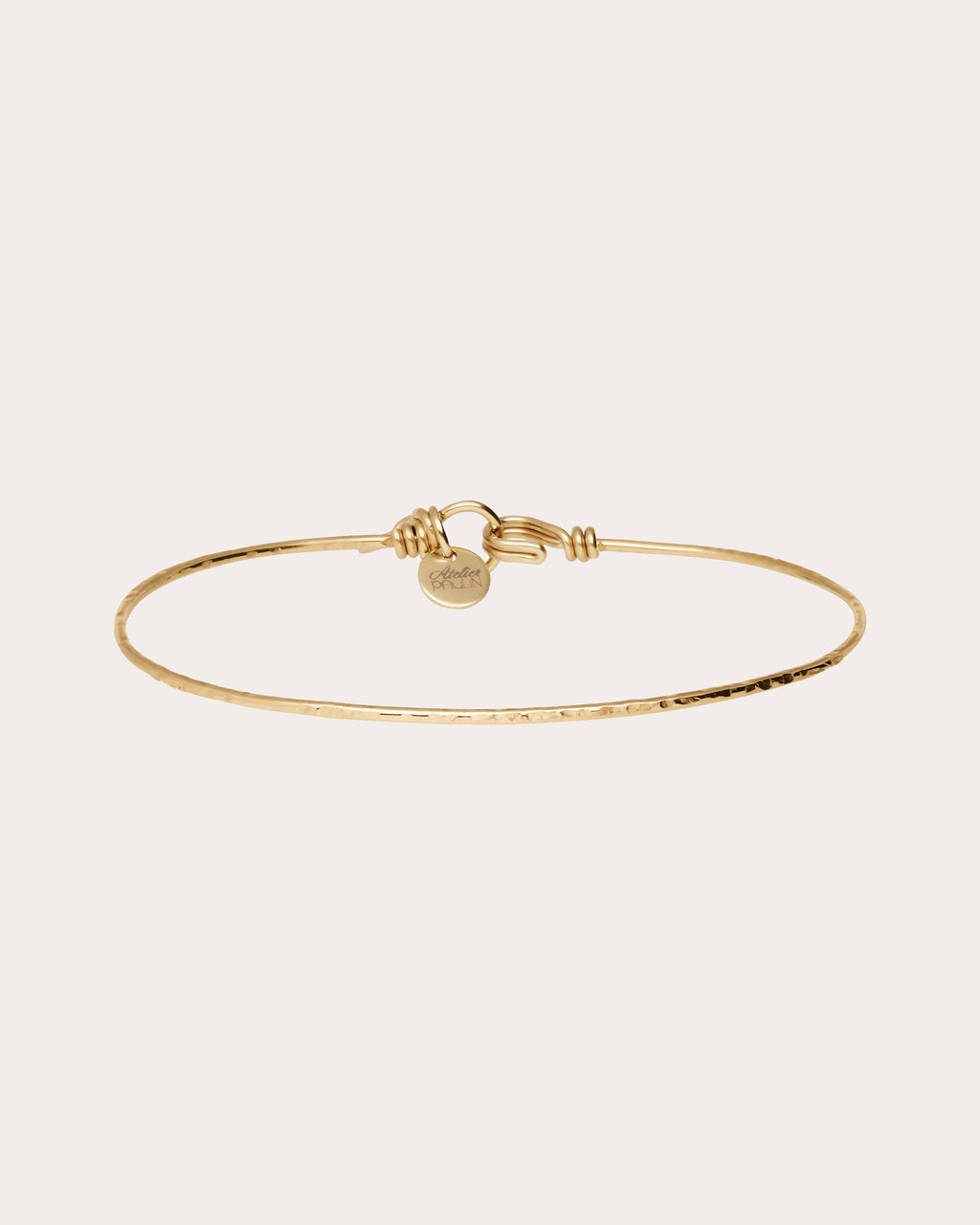 Nude Hammered Bangle
