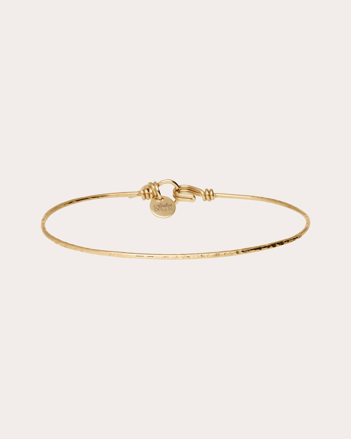 Nude Hammered Bangle