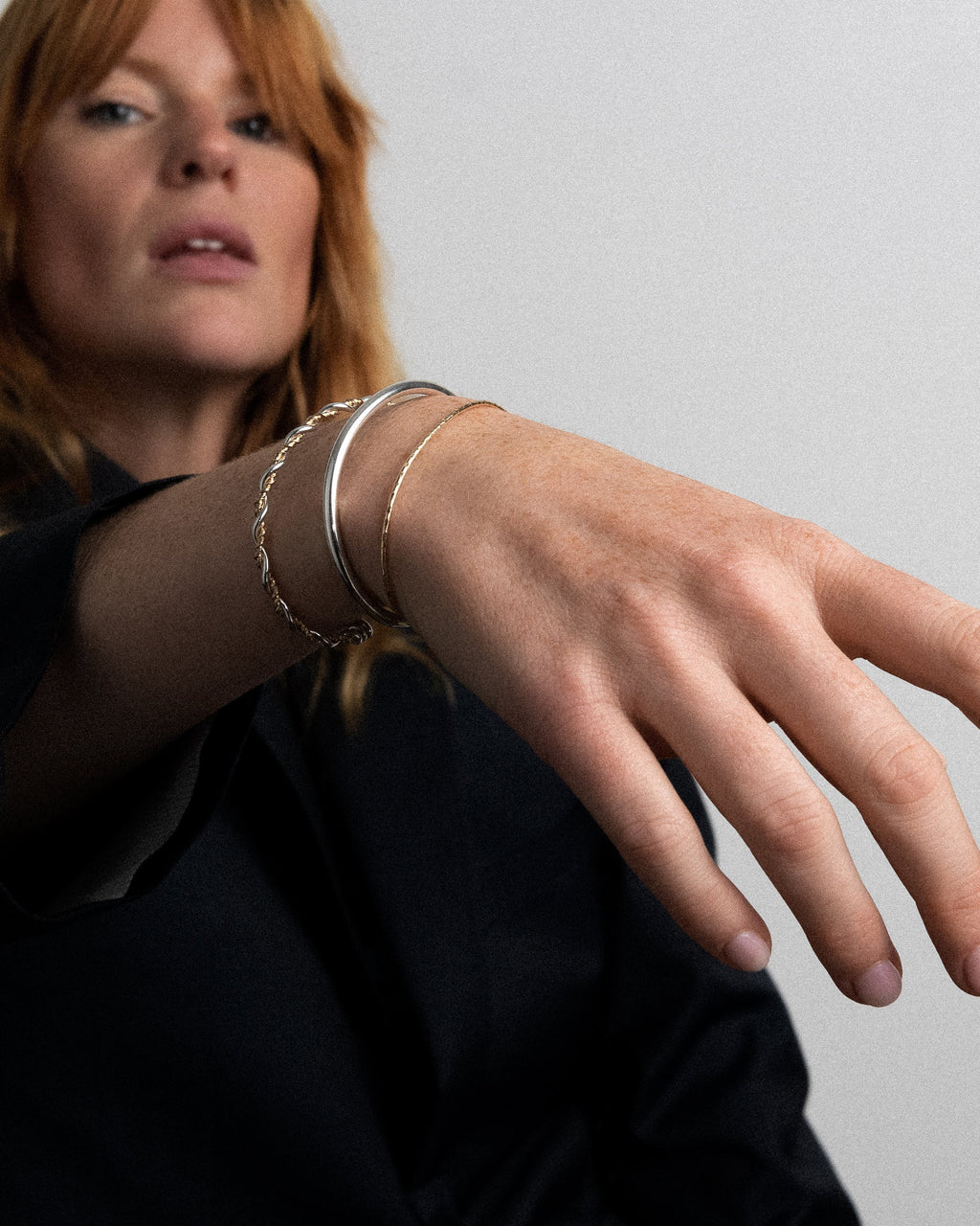 Nude Hammered Bangle