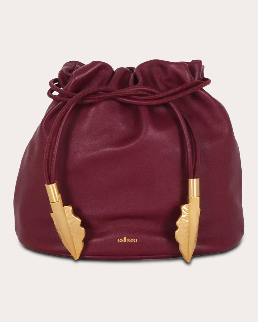 Crab Claw Leather Pouch Bag