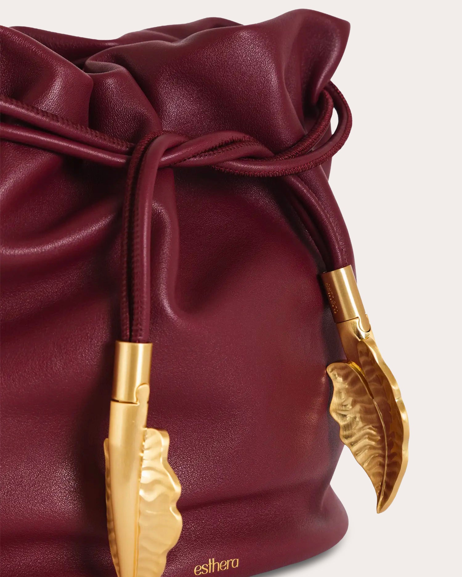 Crab Claw Leather Pouch Bag