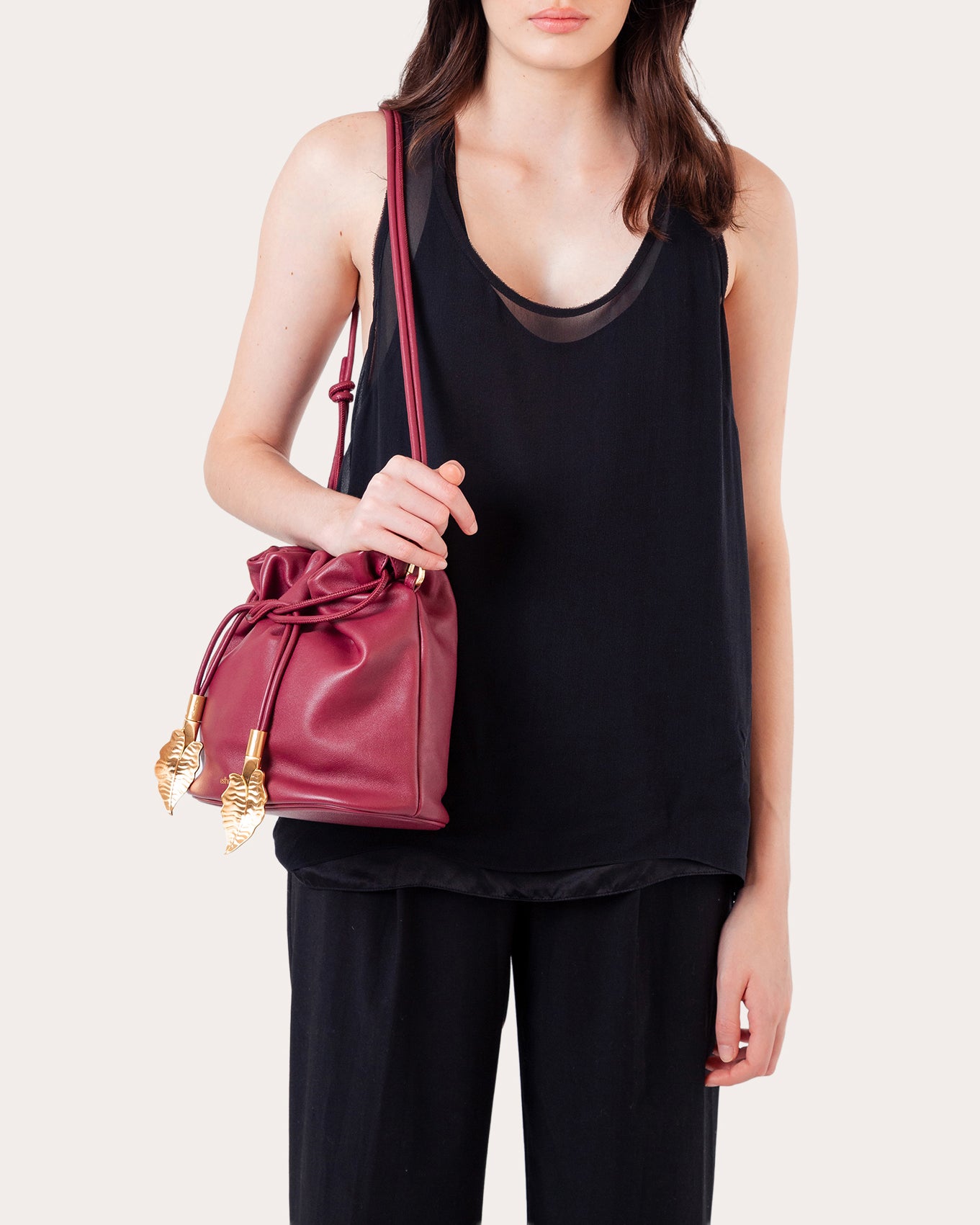 Crab Claw Leather Pouch Bag