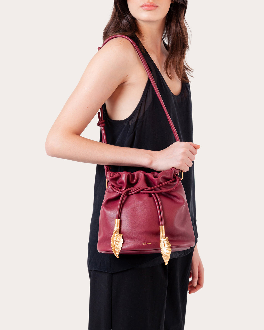 Crab Claw Leather Pouch Bag