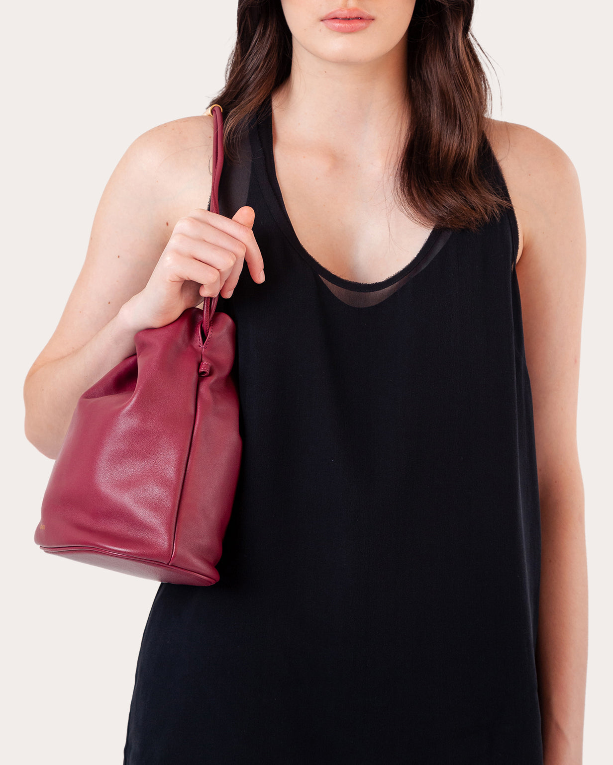 Crab Claw Leather Pouch Bag