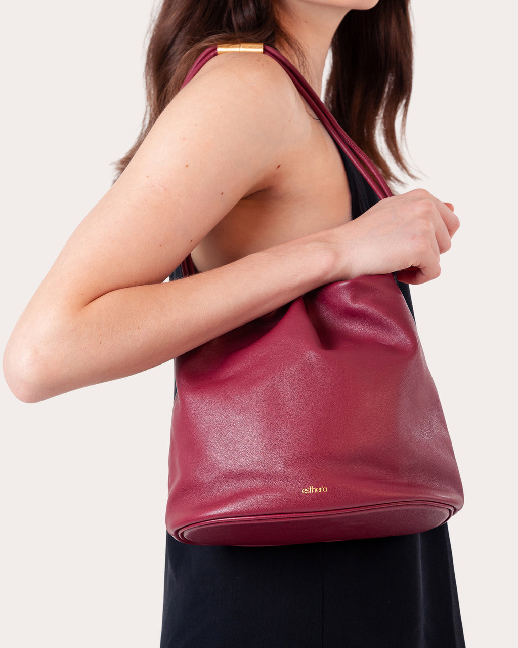 Crab Claw Leather Pouch Bag