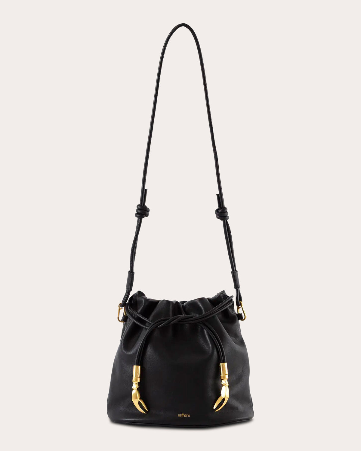 Crab Claw Leather Pouch Bag