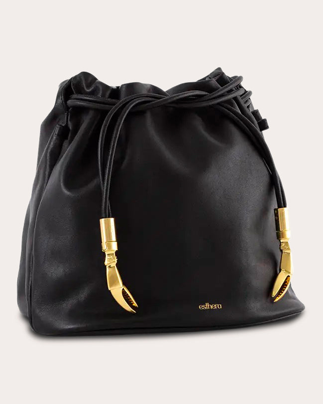 Crab Claw Leather Pouch Bag