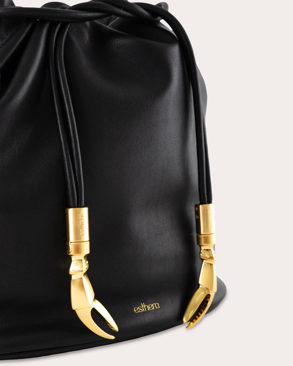 Crab Claw Leather Pouch Bag