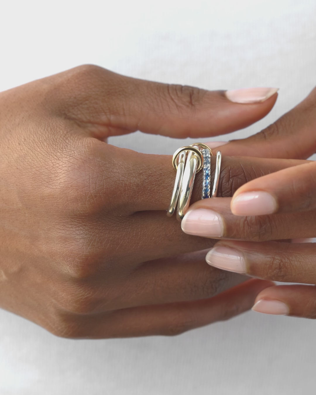 Sapphire & 18k Gold Two-Tone Janssen Ombré Ring