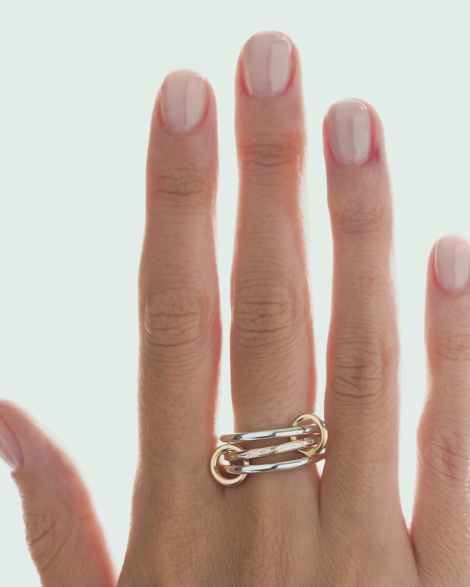 Diamond & 18k Gold Two-Tone Sonja Ring | Olivela