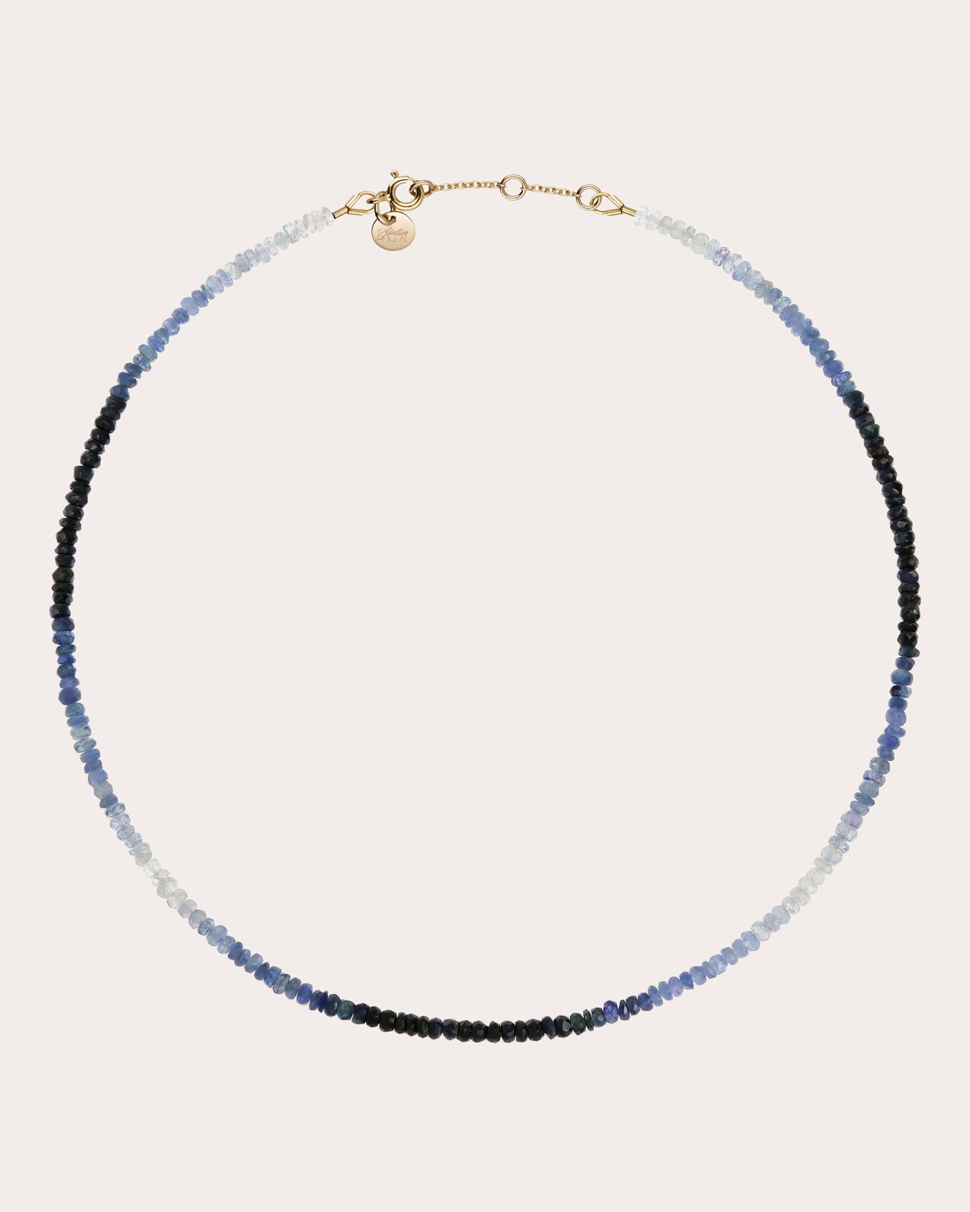 Blue Sapphire Rivière Choker Necklace