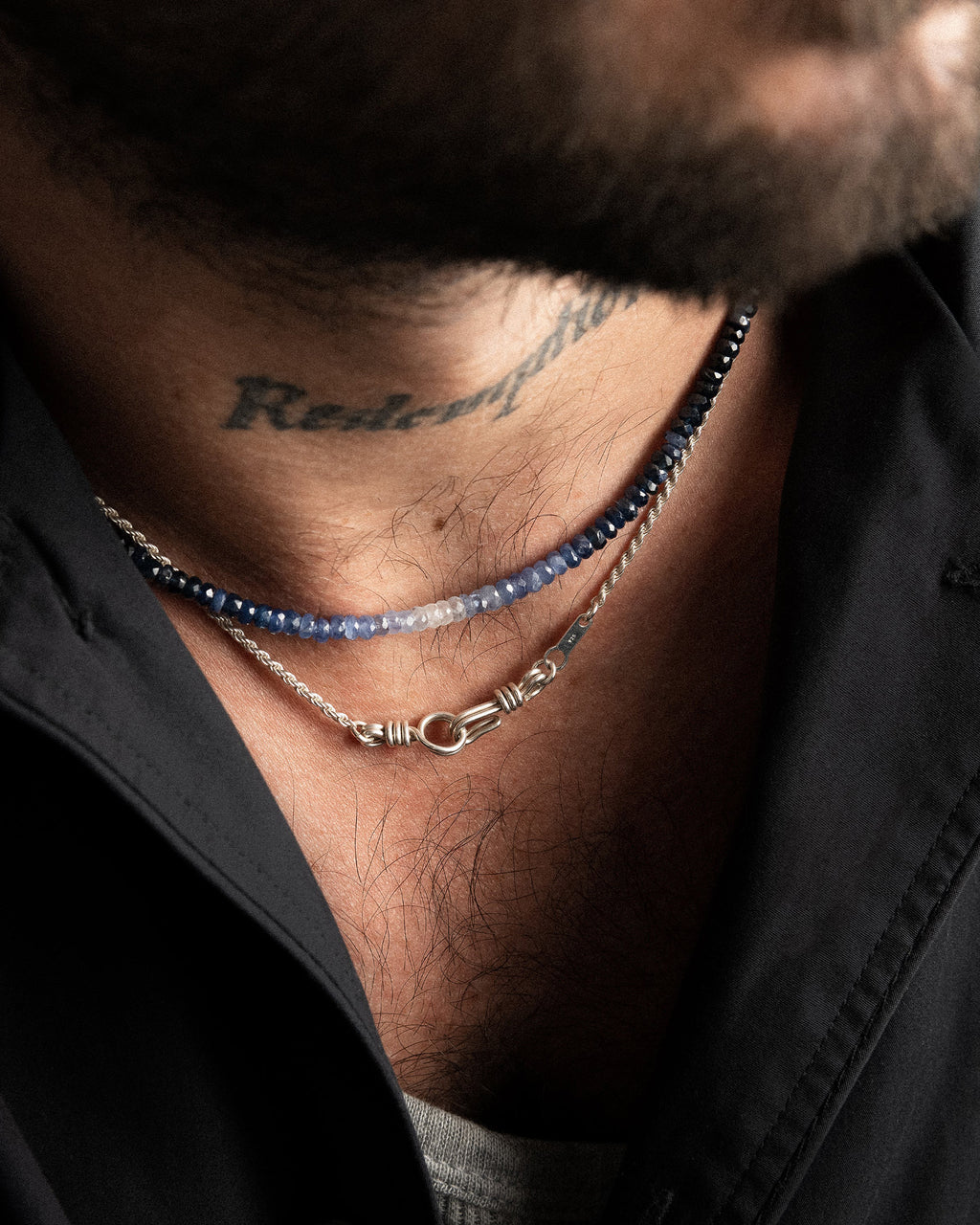 Blue Sapphire Rivière Choker Necklace