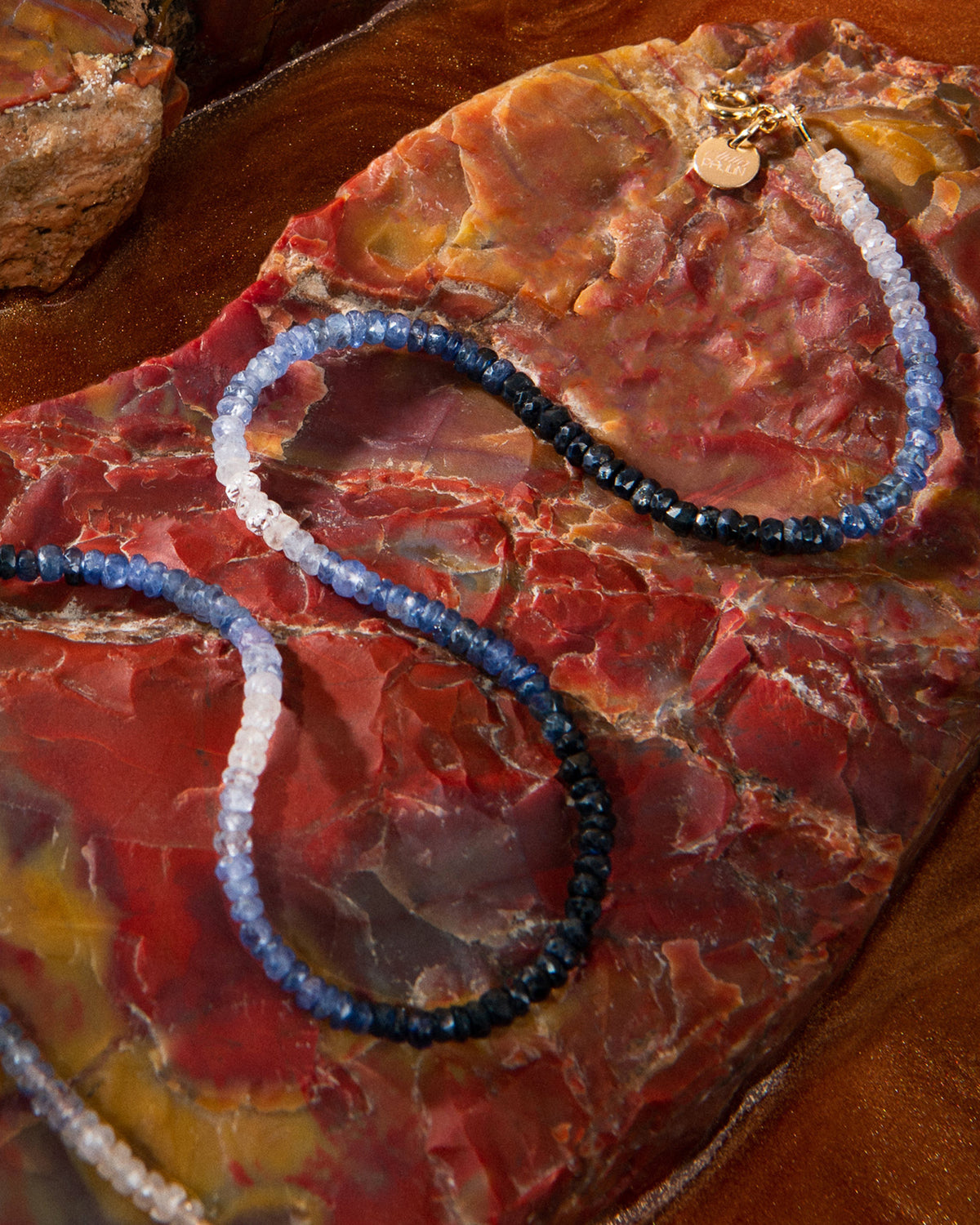 Blue Sapphire Rivière Choker Necklace