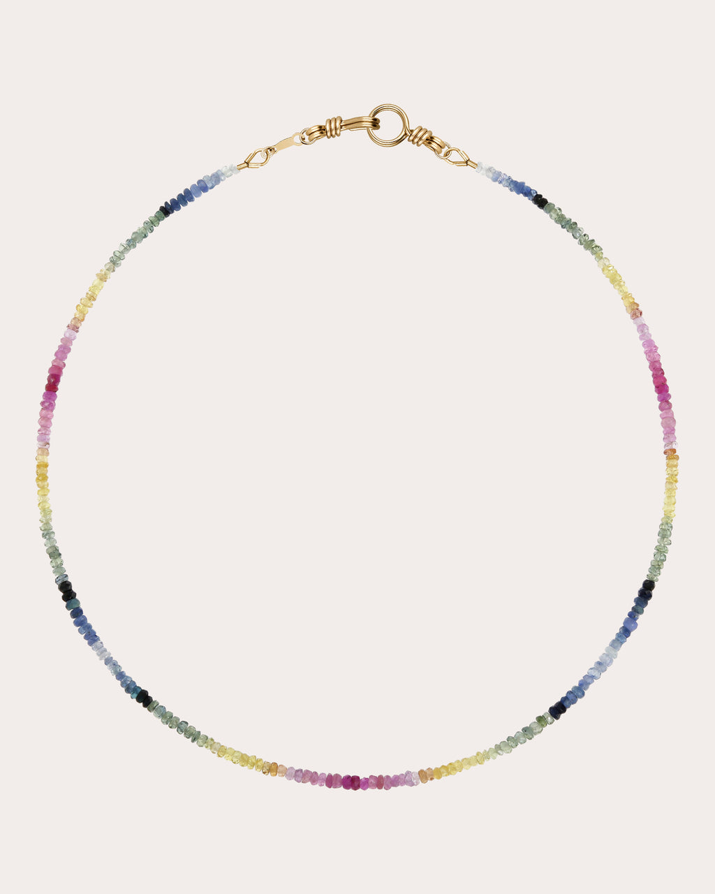 Rainbow Sapphire Attache-Moi Rivière Choker Necklace