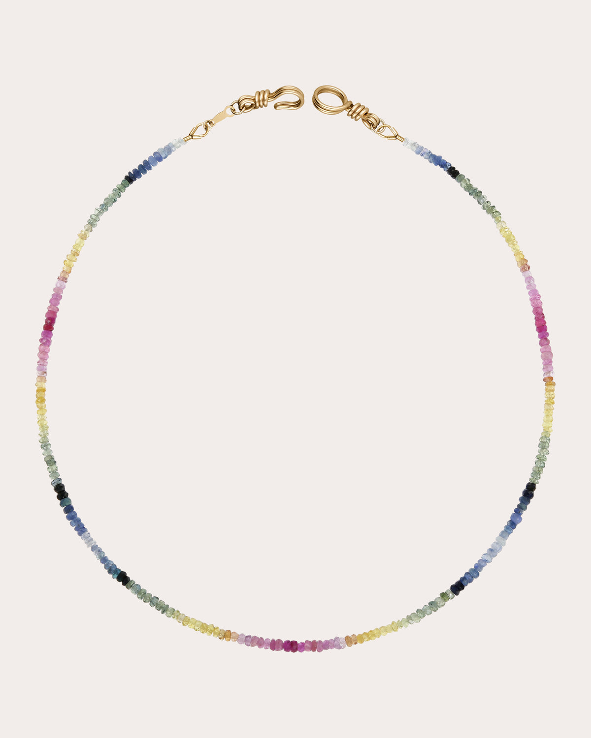 Rainbow Sapphire Attache-Moi Rivière Choker Necklace