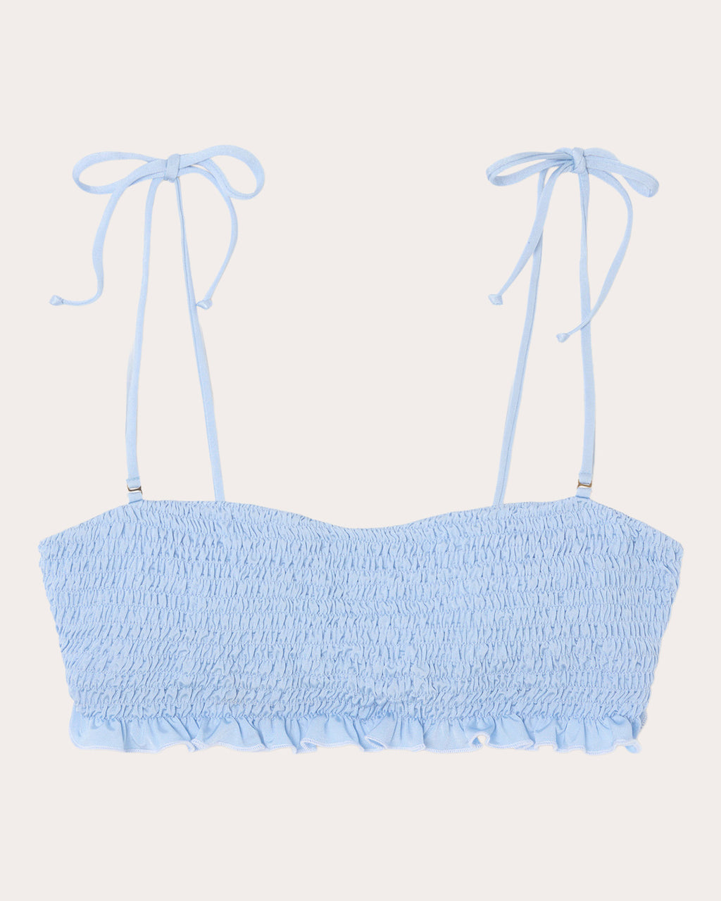 Sea Smocked Bandeau Bikini Top