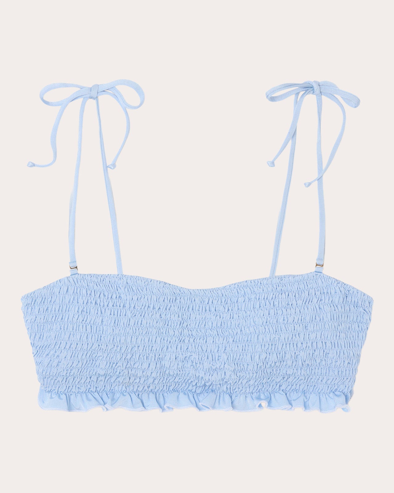 Sea Smocked Bandeau Bikini Top
