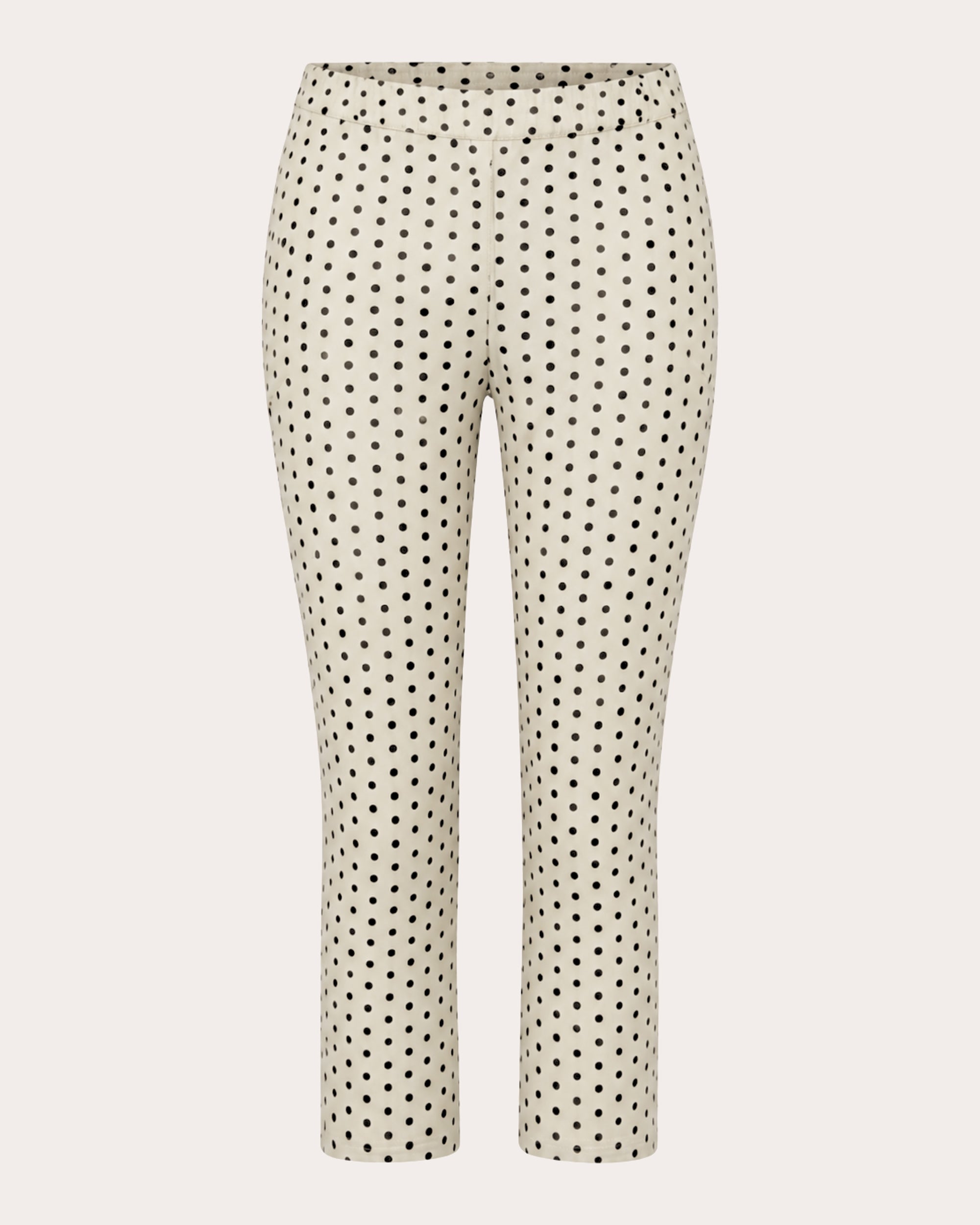 Shreya Polka Dot Crepe Capri Pants
