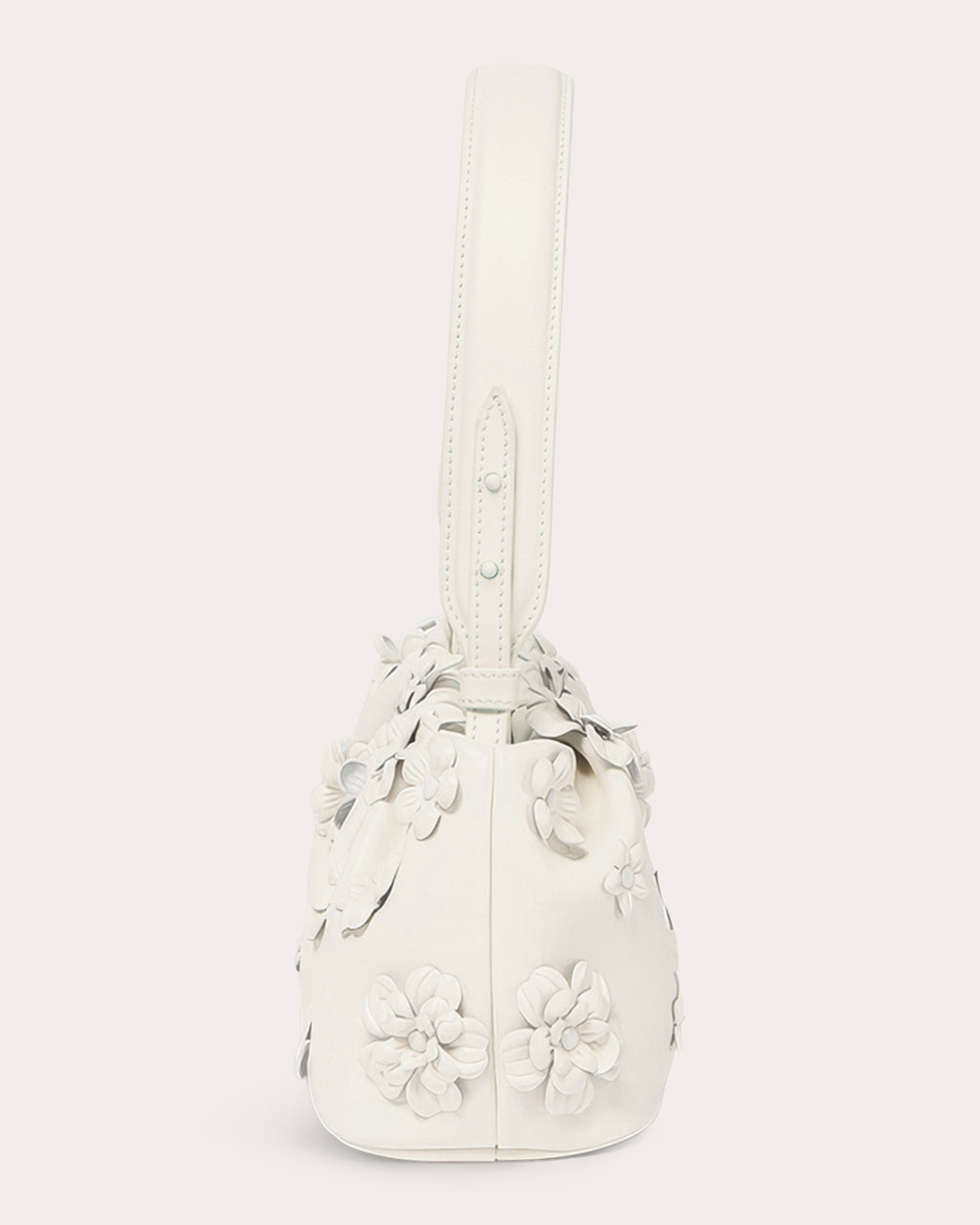 Harlow Floral Appliqué Leather Shoulder Bag
