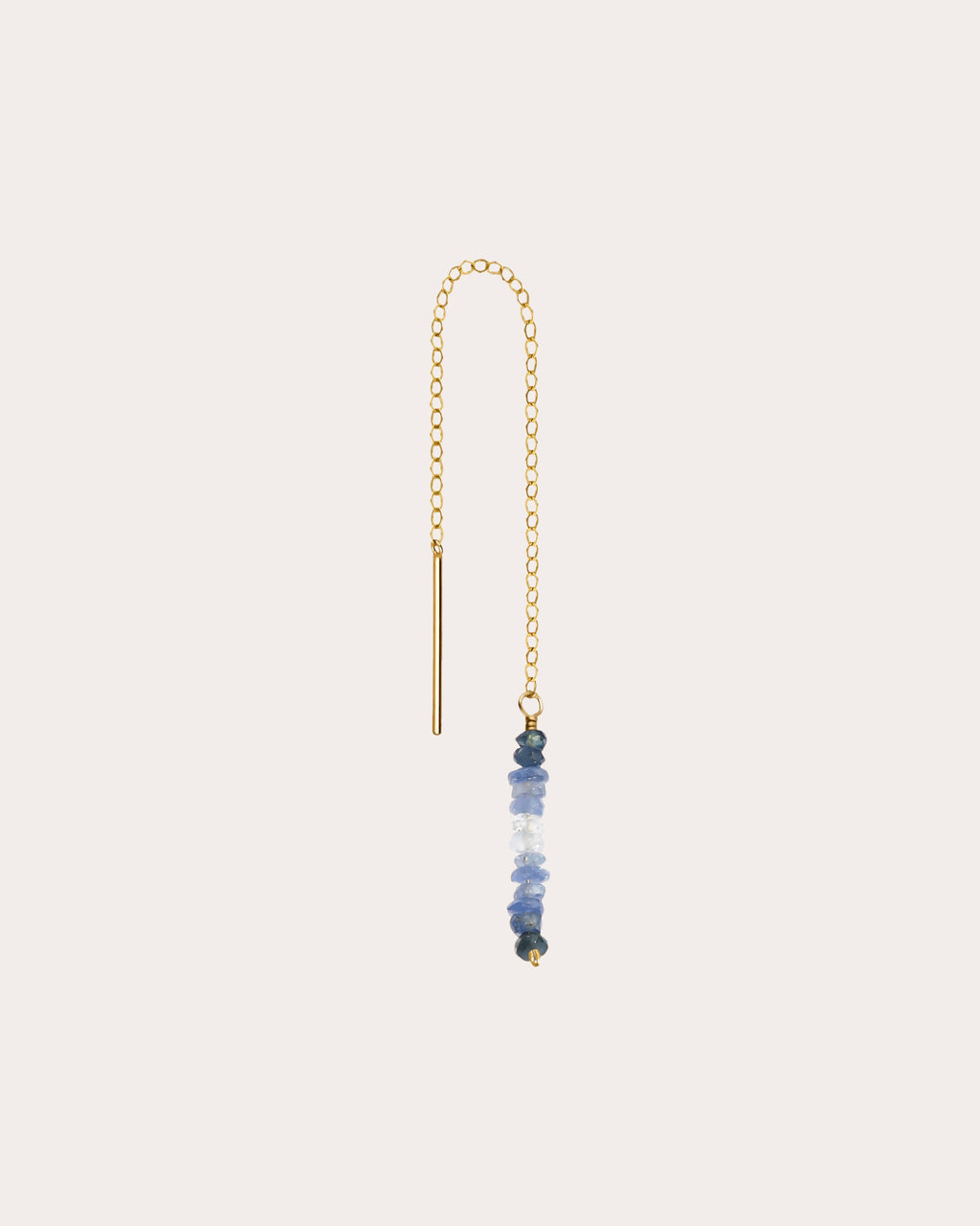 Sapphire Chain Threader Earring