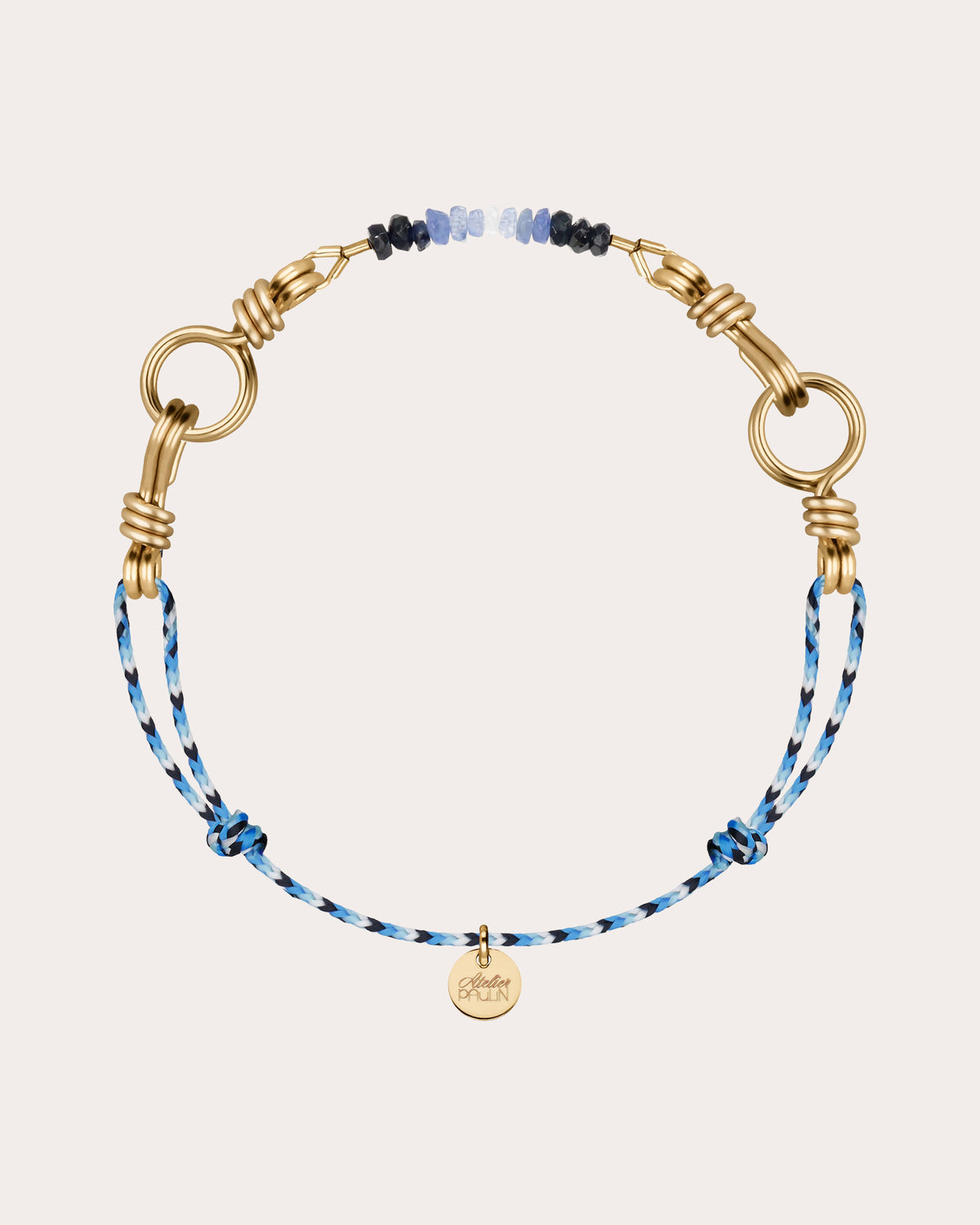 Sapphire Attache-Moi Knot Cord Bracelet