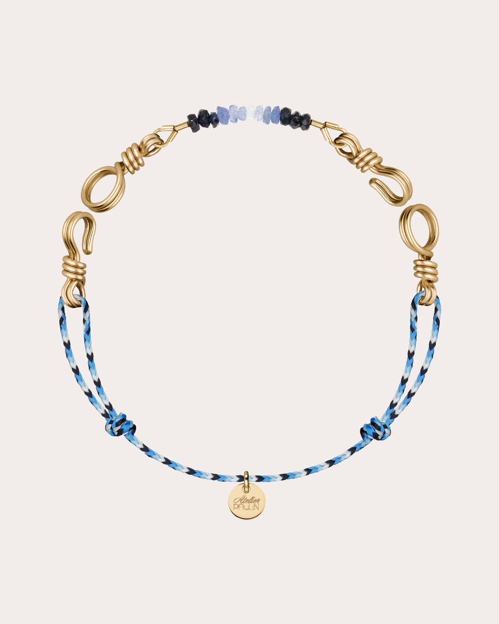 Sapphire Attache-Moi Knot Cord Bracelet