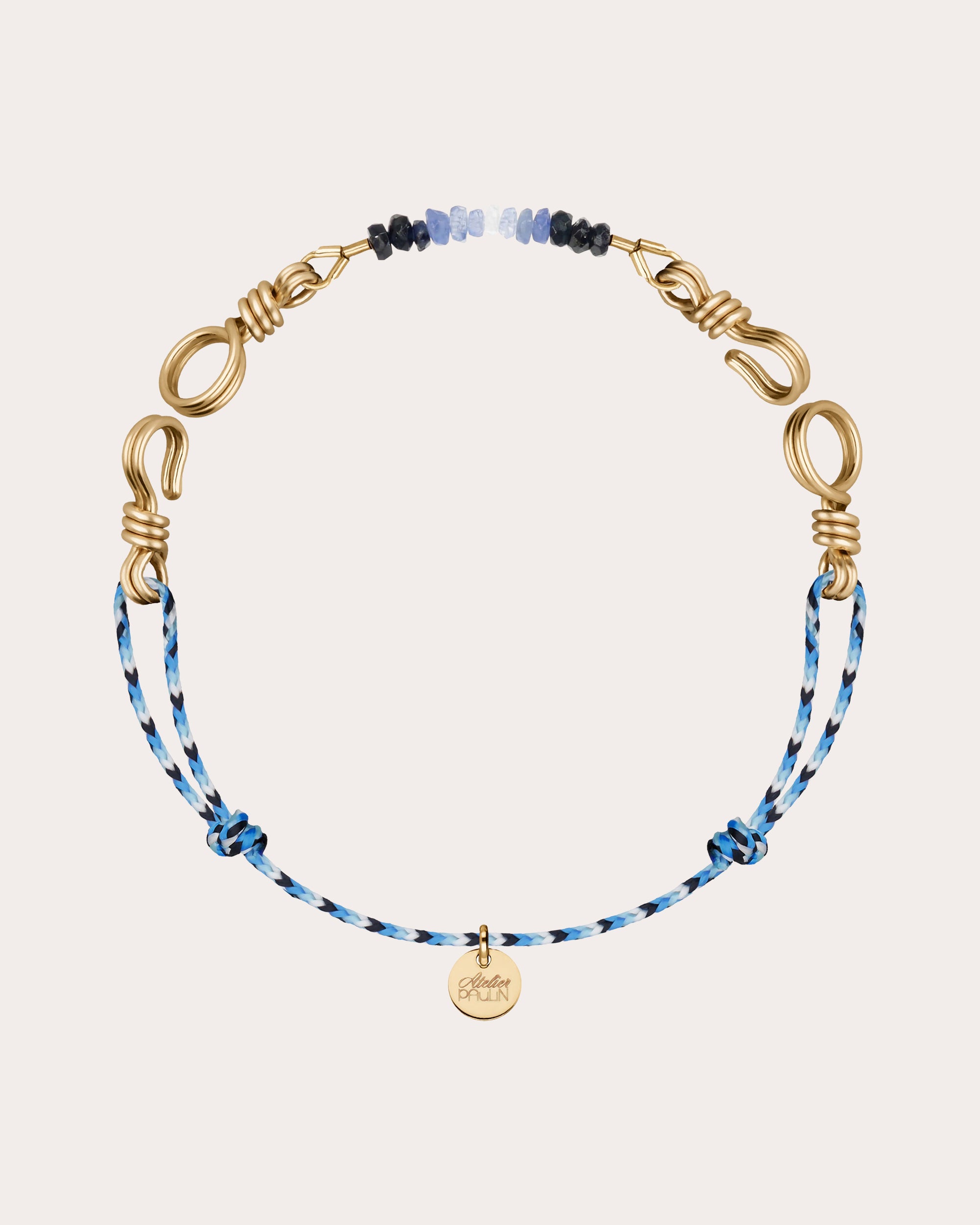 Sapphire Attache-Moi Knot Cord Bracelet