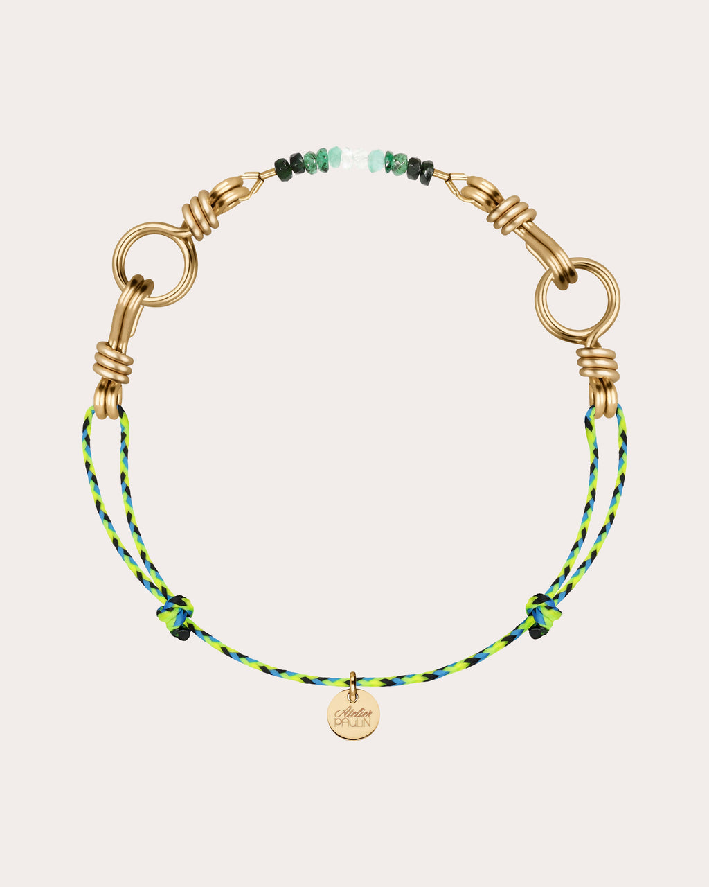 Emerald Attache-Moi Knot Cord Bracelet