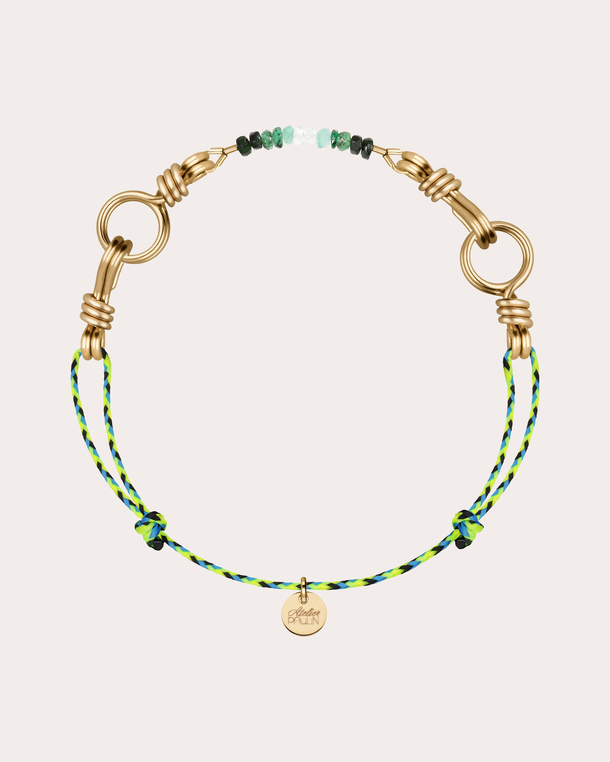 Emerald Attache-Moi Knot Cord Bracelet