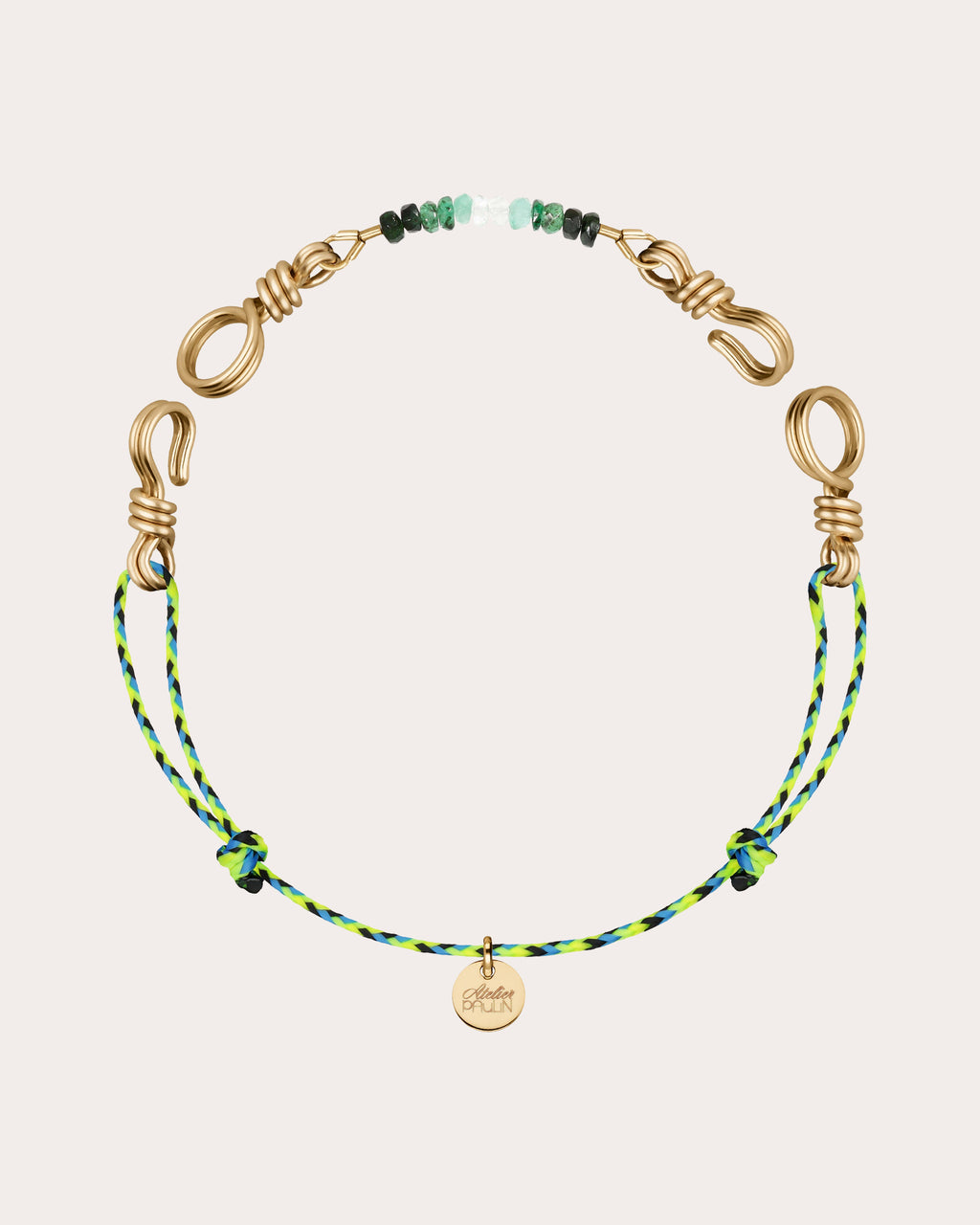 Emerald Attache-Moi Knot Cord Bracelet