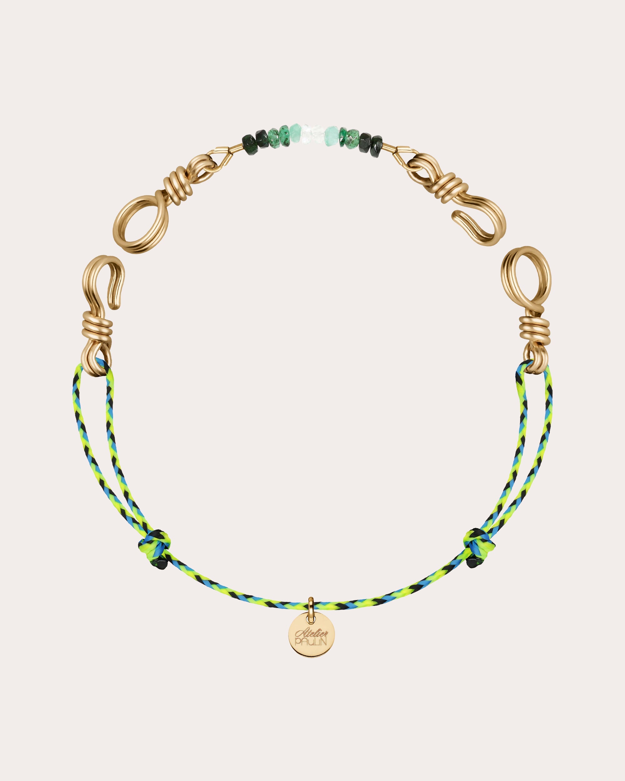 Emerald Attache-Moi Knot Cord Bracelet