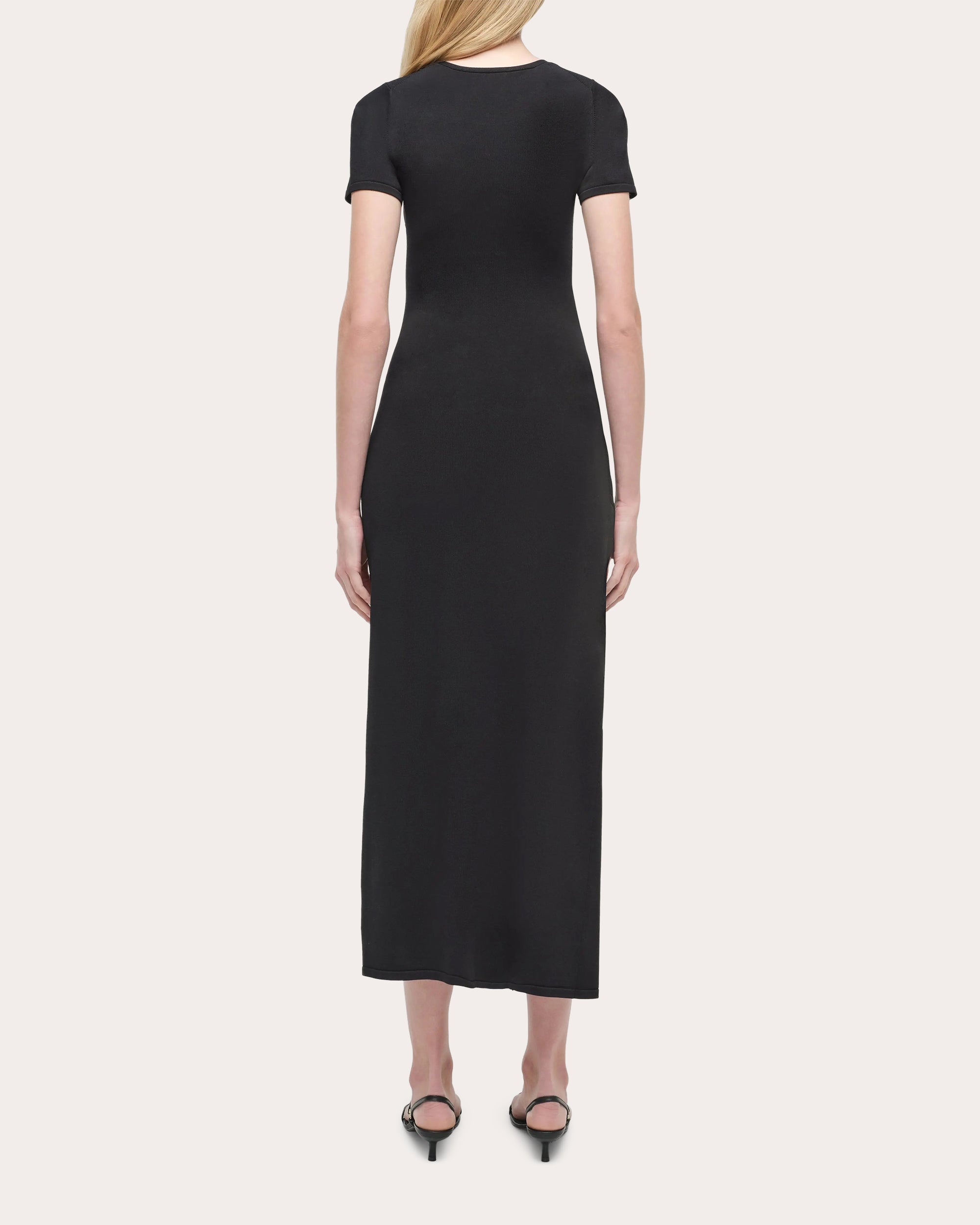 Soren Gathered Knit Hardware Midi Dress