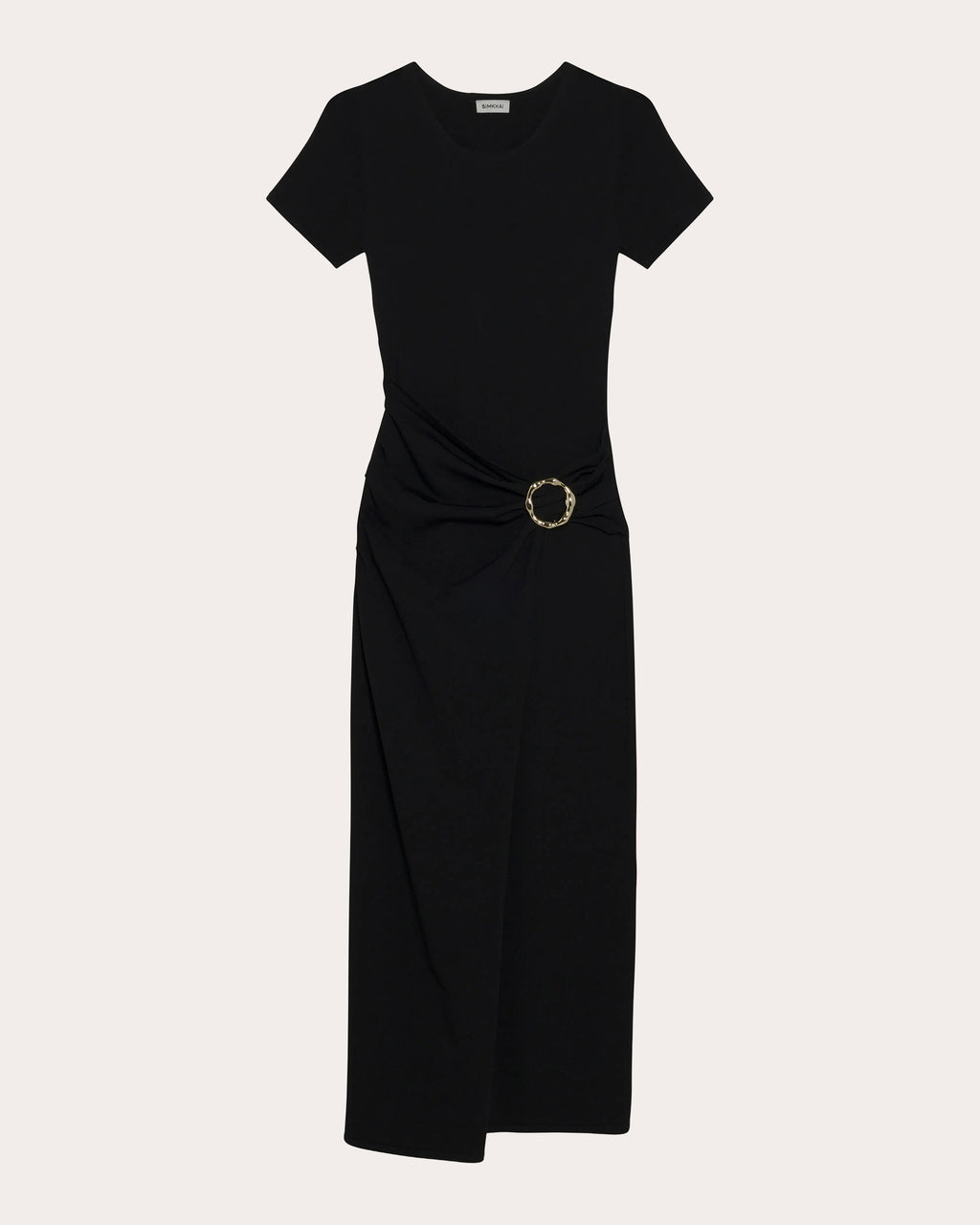 Soren Gathered Knit Hardware Midi Dress