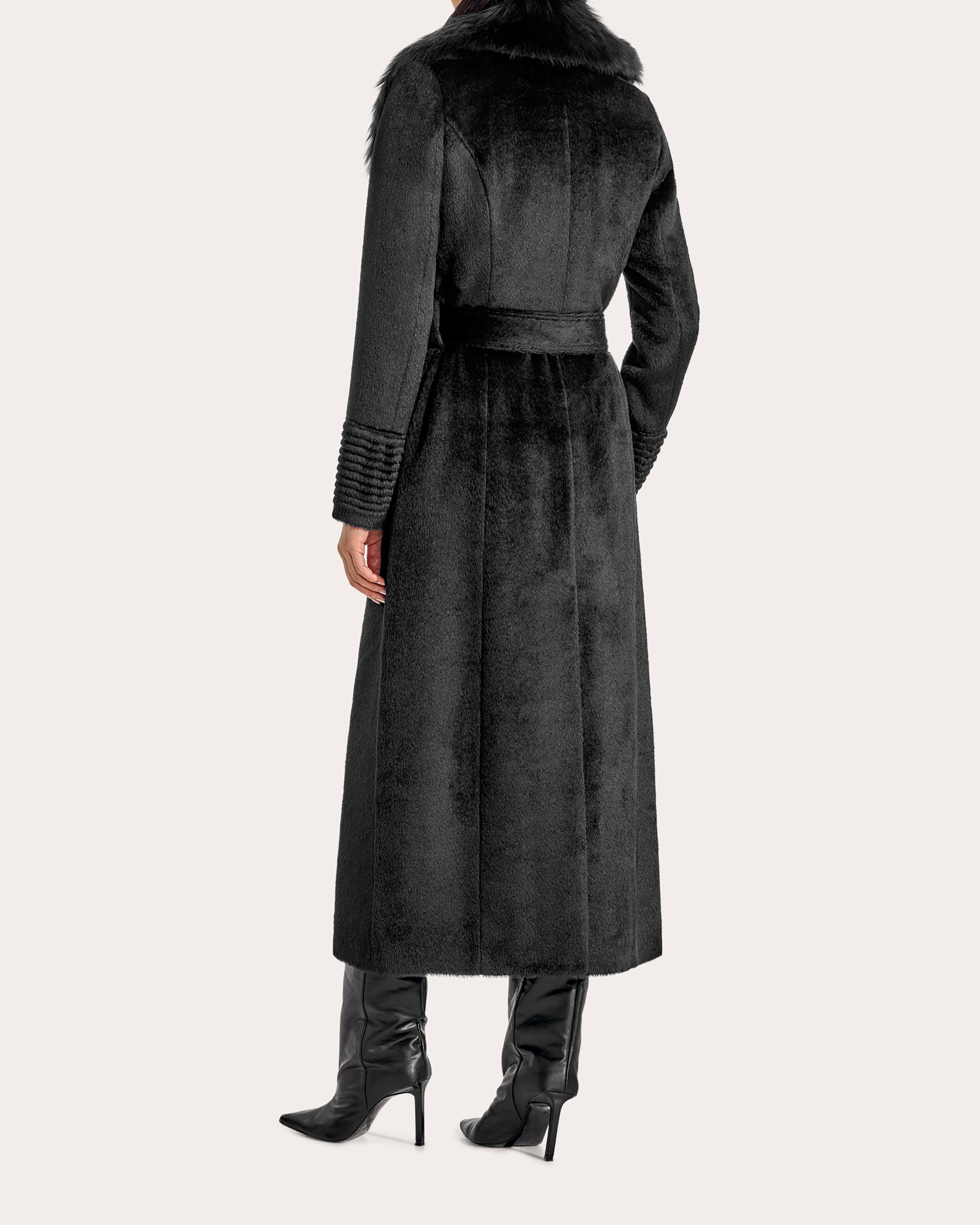 Suri Alpaca Fur Collar Maxi Coat