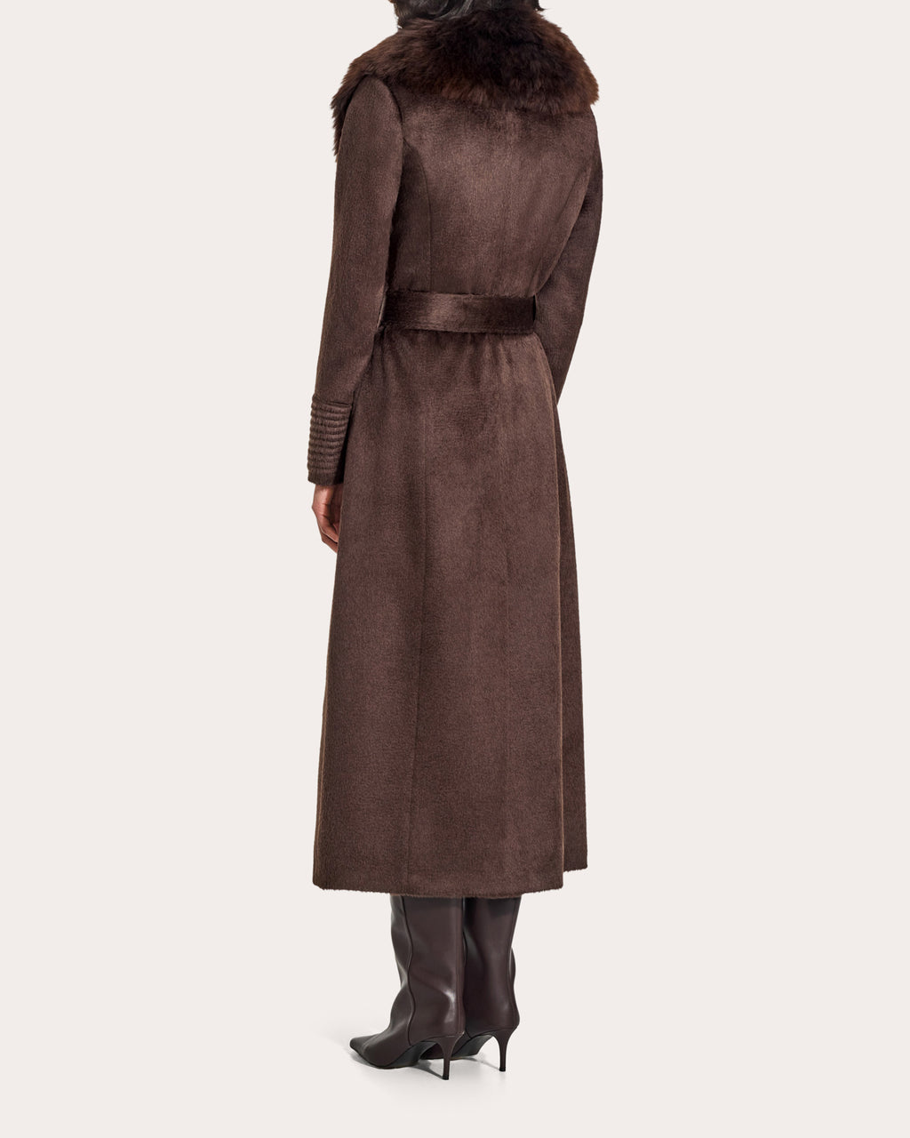 Suri Alpaca Fur Collar Maxi Coat