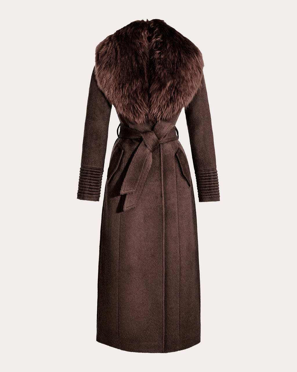 Suri Alpaca Fur Collar Maxi Coat