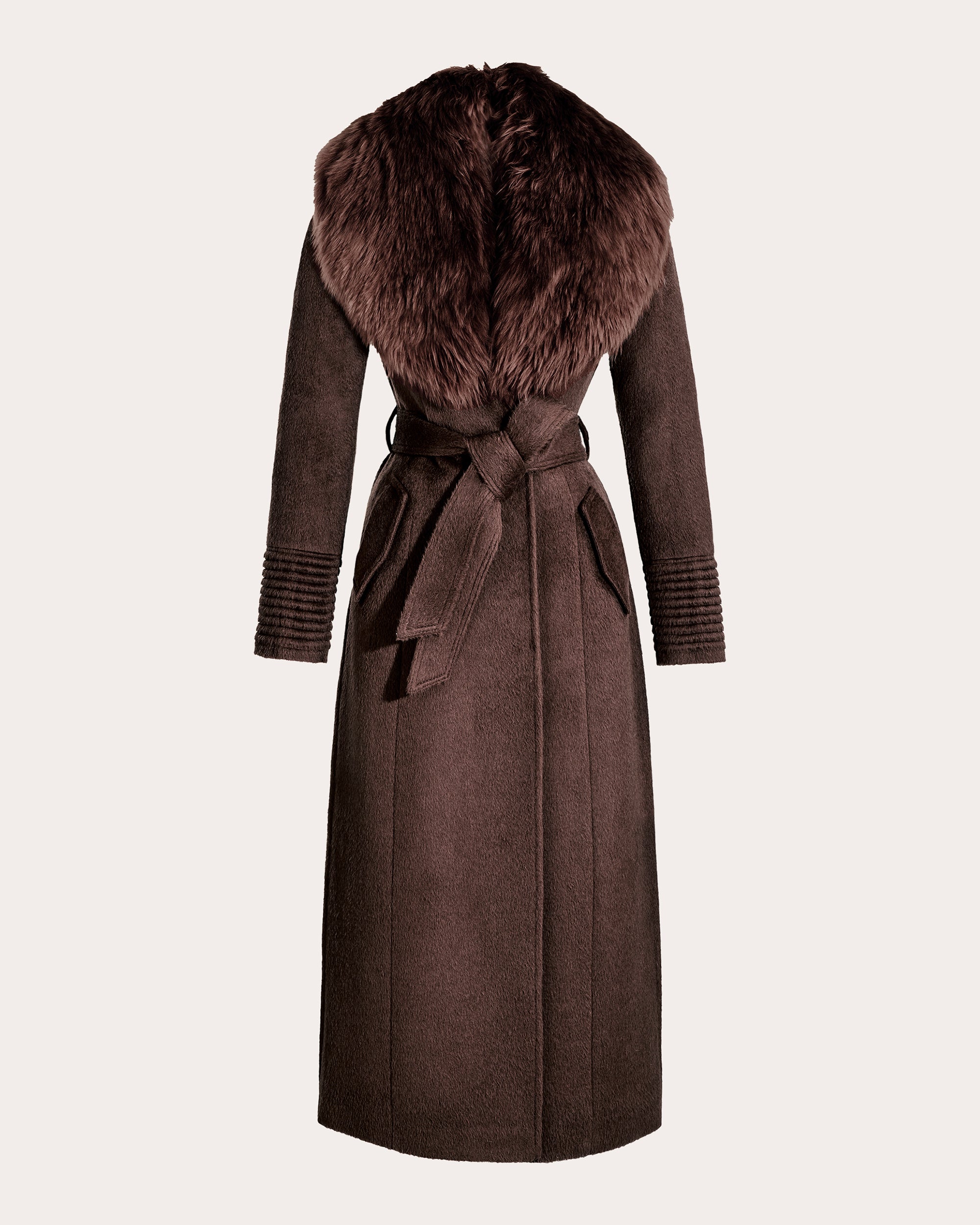 Suri Alpaca Fur Collar Maxi Coat