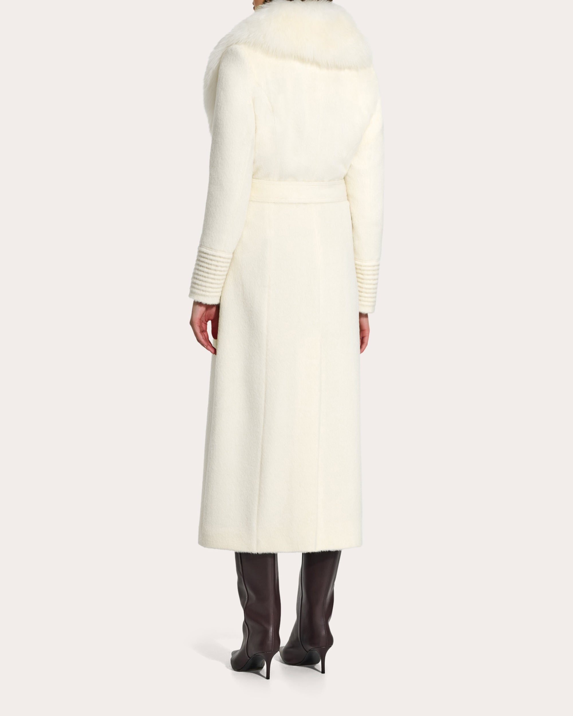 Suri Alpaca Fur Collar Maxi Coat