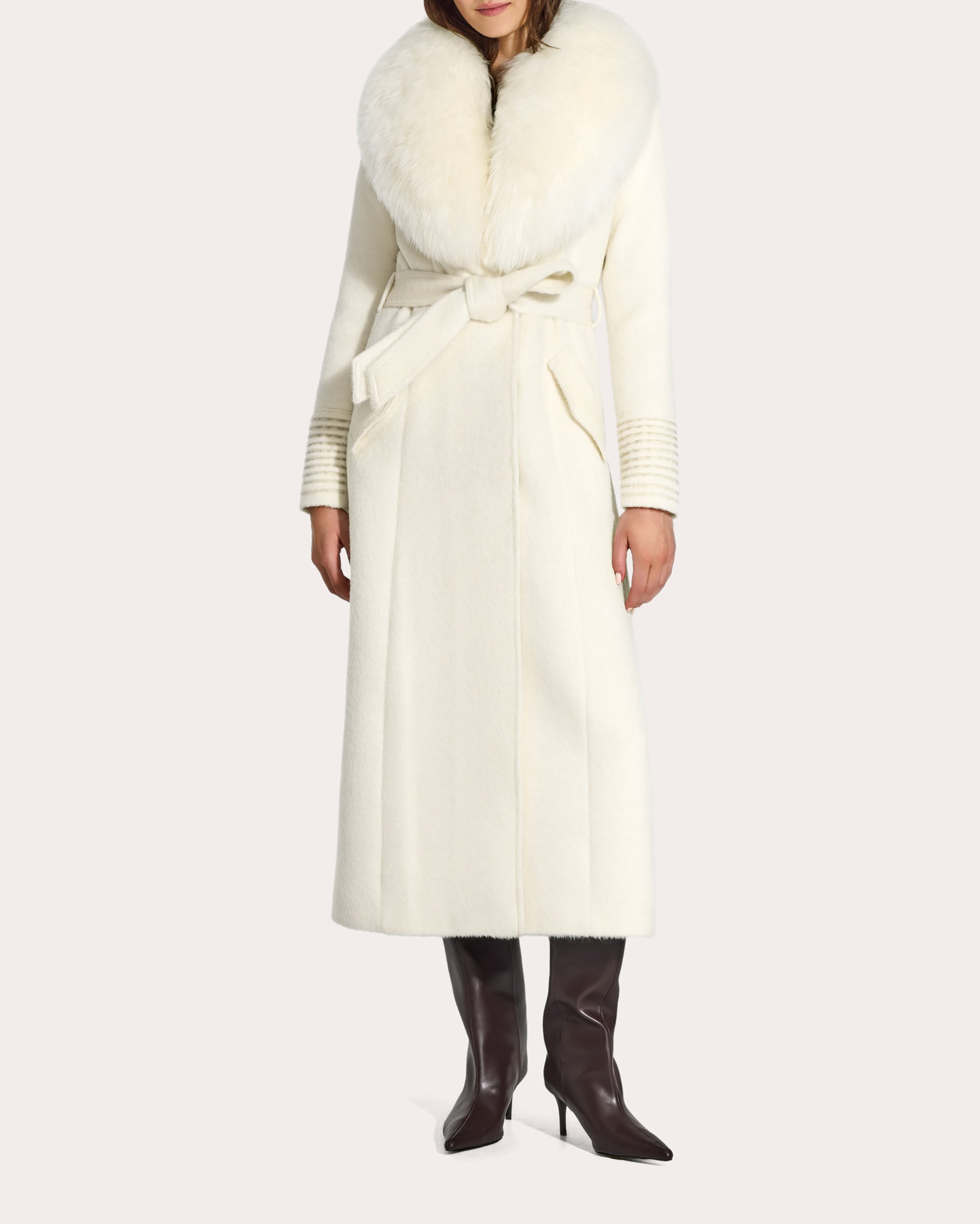 Suri Alpaca Fur Collar Maxi Coat