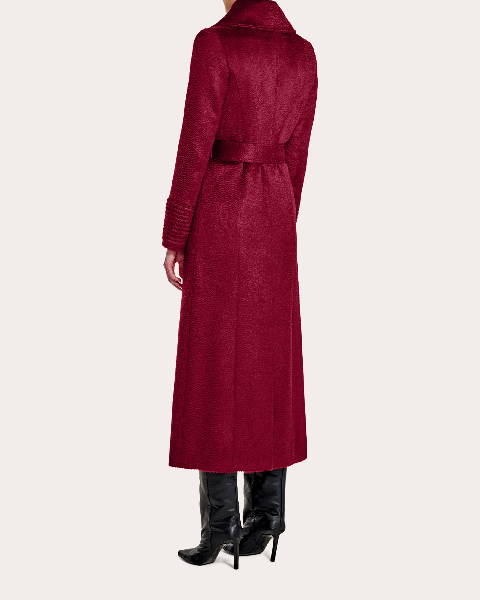 Suri Alpaca Notched Collar Maxi Wrap Coat