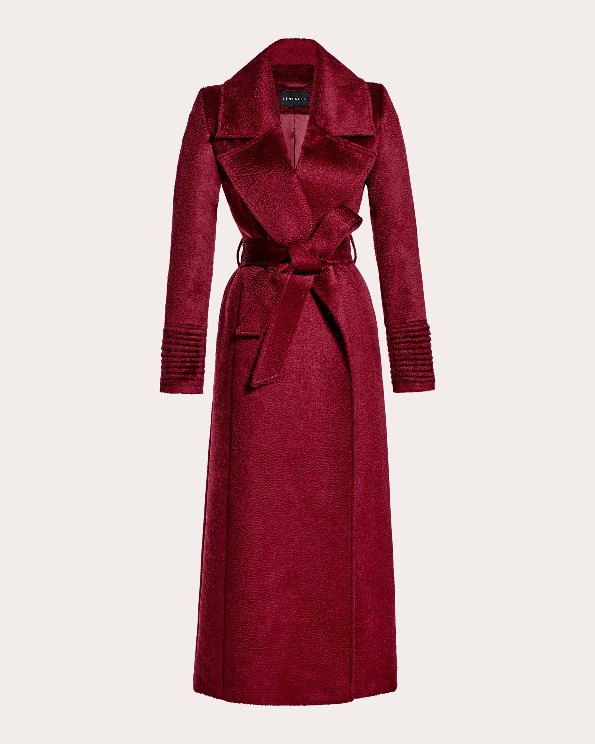Suri Alpaca Notched Collar Maxi Wrap Coat
