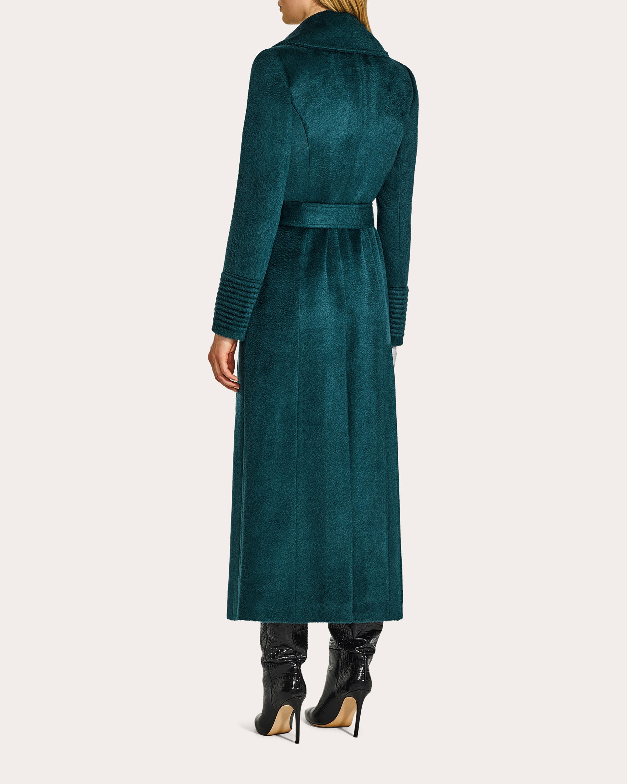 Suri Alpaca Notched Collar Maxi Wrap Coat