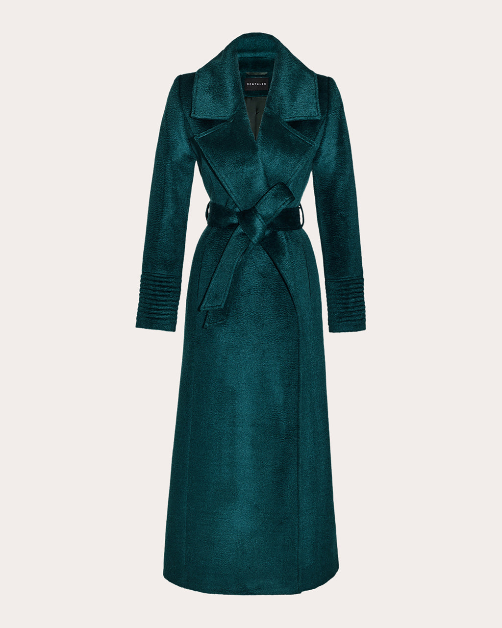 Suri Alpaca Notched Collar Maxi Wrap Coat